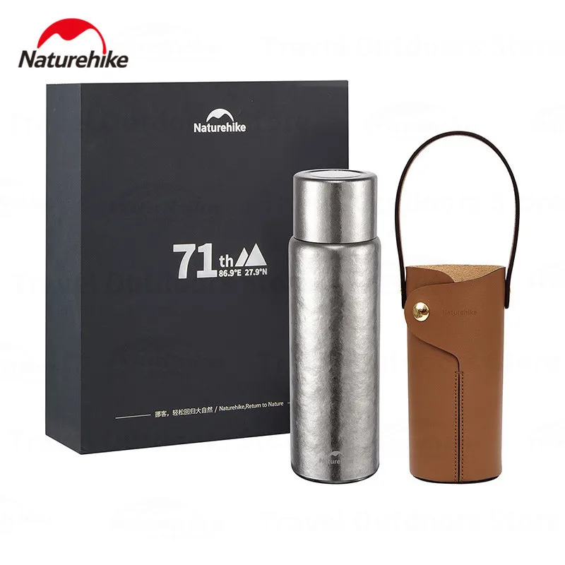 

Naturehike 600ML Thermal Cup Camping Portable Titanium Cup Outdoor Portable Sport Water Bottle For Tea Coffees With Cup Cover