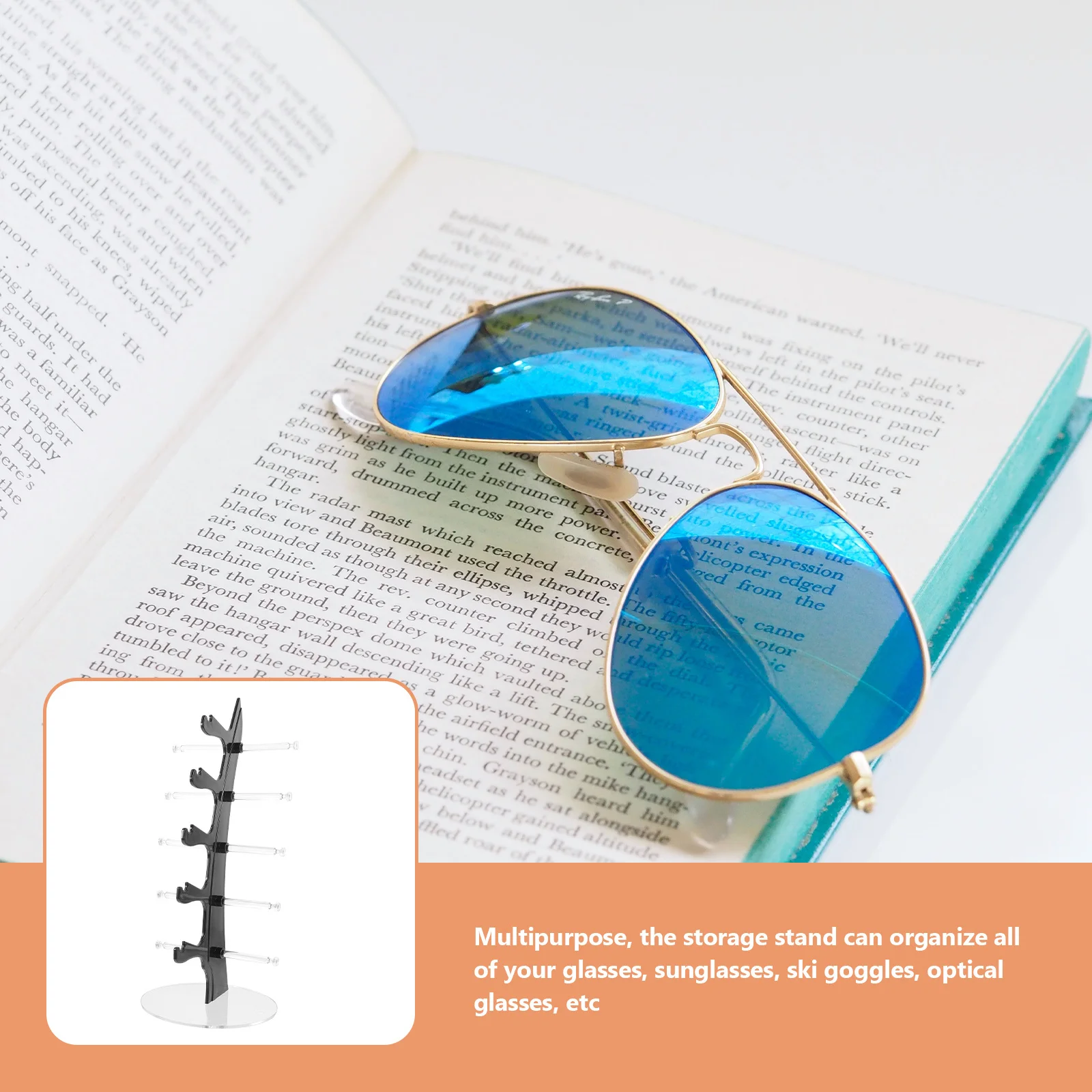 

Acrylic Glasses Organizer Stand Multi-Tier Durable Sunglasses Display Rack Holder Suitable for Home Store Sunglasses Holder Rack