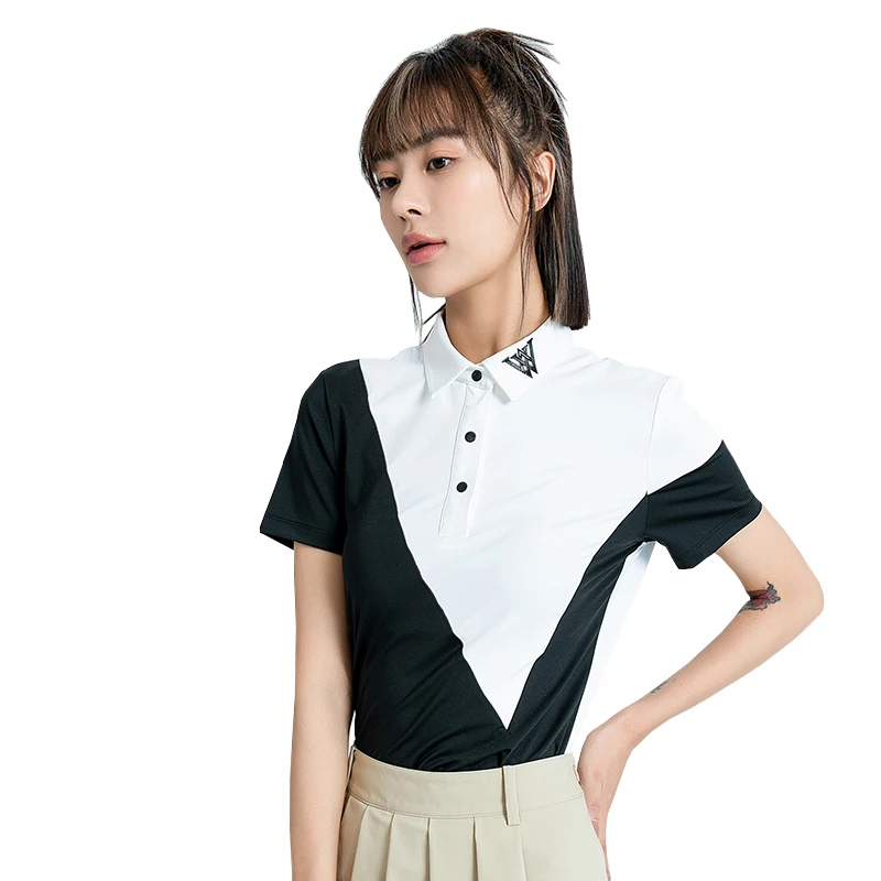 

Golf Clothing Spring/Summer New Ladies Outdoor Sports Shirt Quick Drying Short Sleeved T-Shirt Leisure Breathable POLO Shirt Top