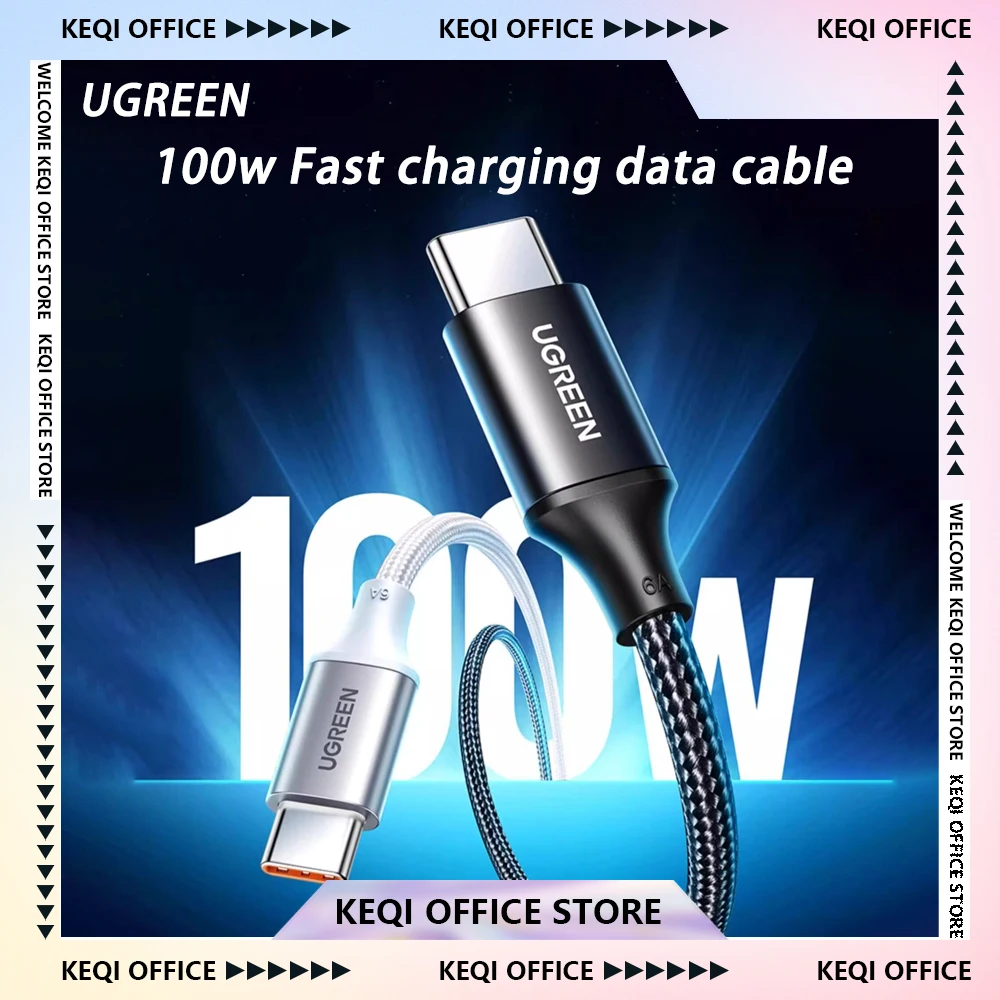 UGREEN 100W Max Type-C Cable Only For Huawei Honor Fast Charging USB-A To USB-C Cord Cable Huawei Super Charge Data Transfer 6A