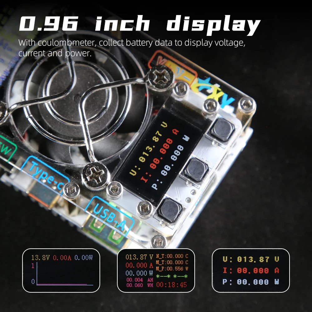 Powerbank-急速充電モジュールを備えたマザーボード,ip2366,pd3.1,280w,li-iron 21700, 18650, 2s,3s,4s,5s,6s,0.96インチ画面140w + 140w
