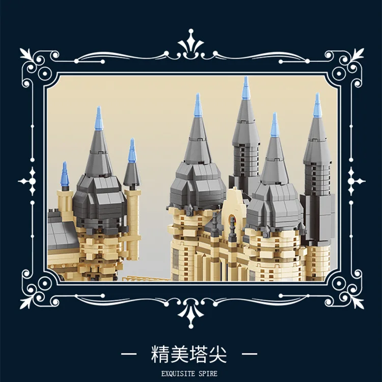 Hogwarts Micro Building Blocks Harry Potter Magic Castle Balody City Architecture Model Mini Movie Bricks Toys for Kids Gifts