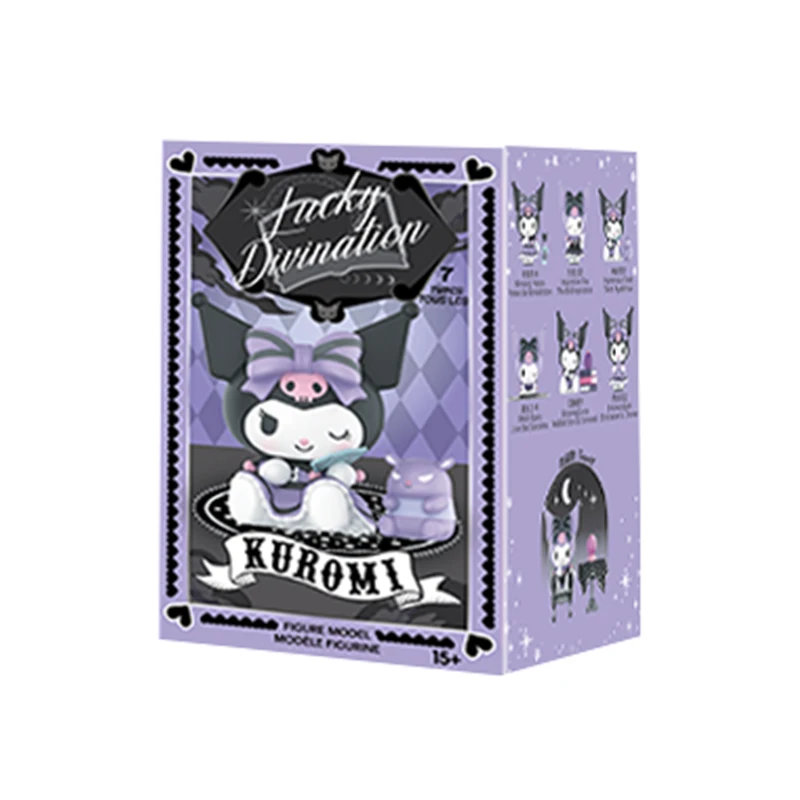Sanrio Blind Box Cartoon Kuromi Puppe Glücksbringer Anime-Serie Actionfigur Modellpuppe Kinderspielzeug Schreibtisch-Deko Geburtstagsgeschenk