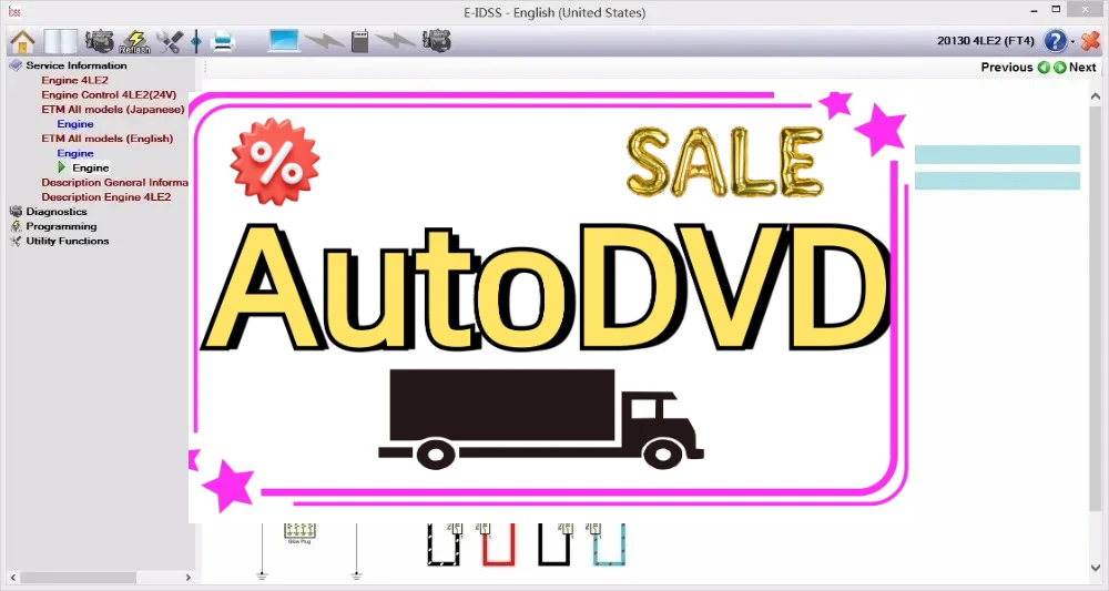 AutoDVD for Isuzu E-IDSS Engineering Release 2026 - Isuzu Diagnostic Service System+Support J2534+Keygen