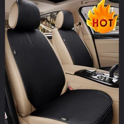Luxury Car Seat Cover Four Seasons  Flax Ventilated Car Seat Cushion Breathable Universal Seat Protection Pad Mat For Car