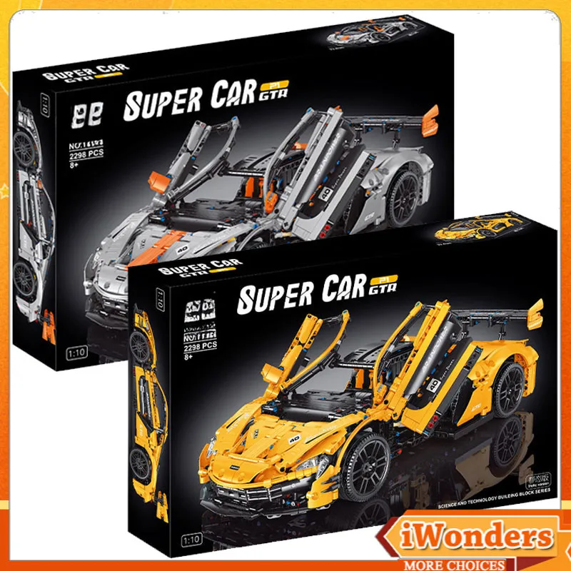 In stock Technic P1 Super Sports Racing Car Building Model 1:10 Building Blocks 2298/PCS Boys Adult Educational Toy Gift