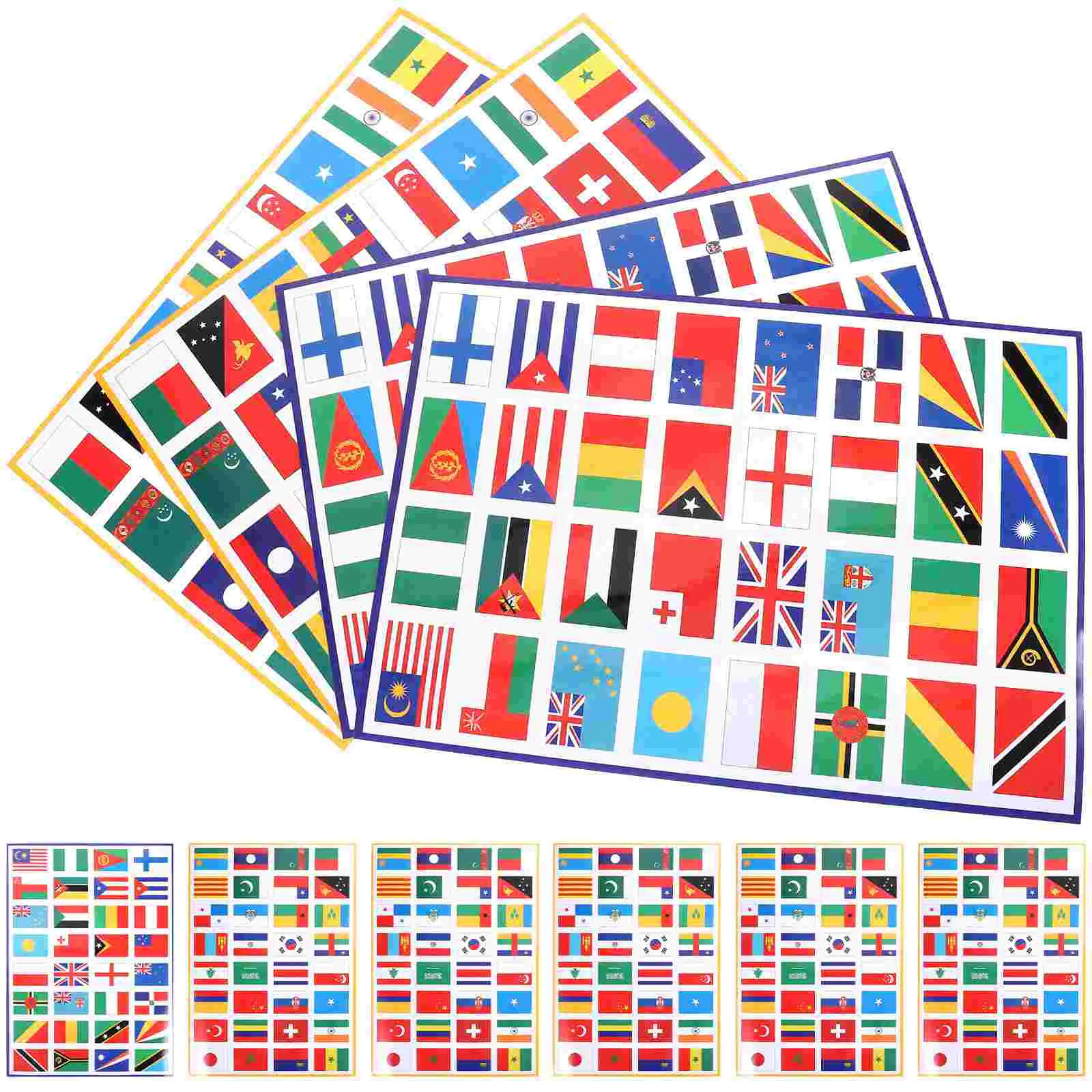 Imagem -06 - Bandeiras do Mundo Viagens Futebol Adesivos Pvc Decorativo País Auto-adesivo 10 Folhas