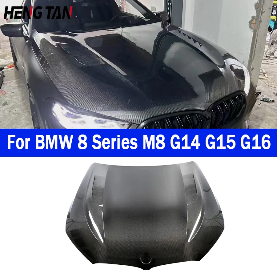 For BMW 8 Series M8 G14 G15 G16 840 850 860 Carbon Fiber Car Front Bumper Engine Cover Hood Bonnet Vent Parts Body kit