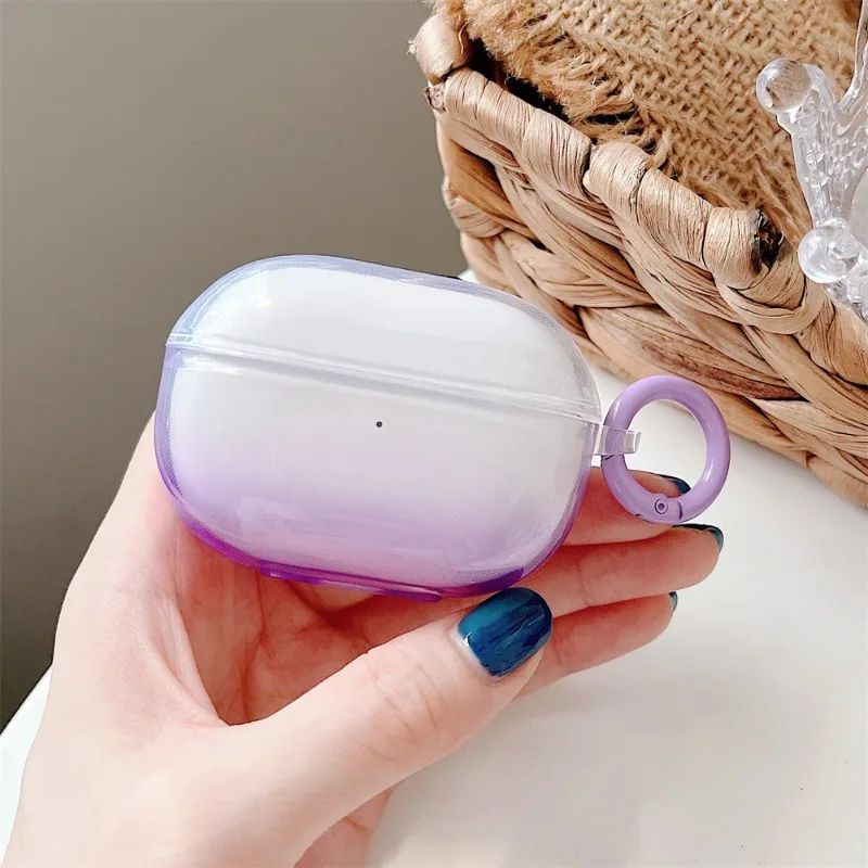 For Xiaomi Redmi Buds 5 Pro Case Gradient Colorful Transparent Soft Silicone Headphone Case Earphone Clear Cover For Buds 5 Pro