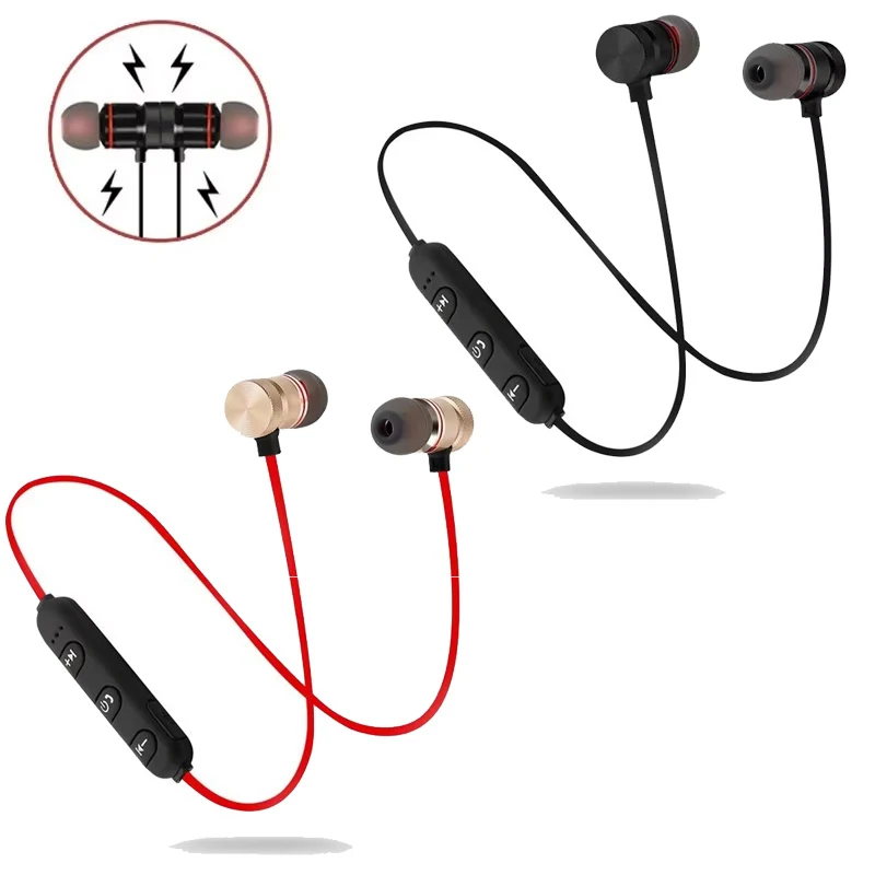 1-4pcs Bluetooth Earphone Sports Neckband Magnetic Wireless Earphones Stereo Earbuds Music Headphones With Mic For Xiaomi