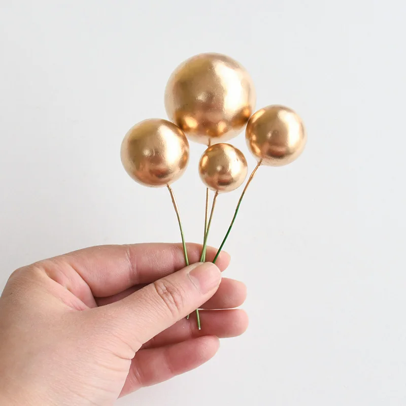 20 Stück bunte Kugeln Kuchen Topper Mini Luftballons Cupcake Einsatz Sticks für Hochzeit Geburtstag Party Kuchen DIY Dekoration Babyparty – Detail 8