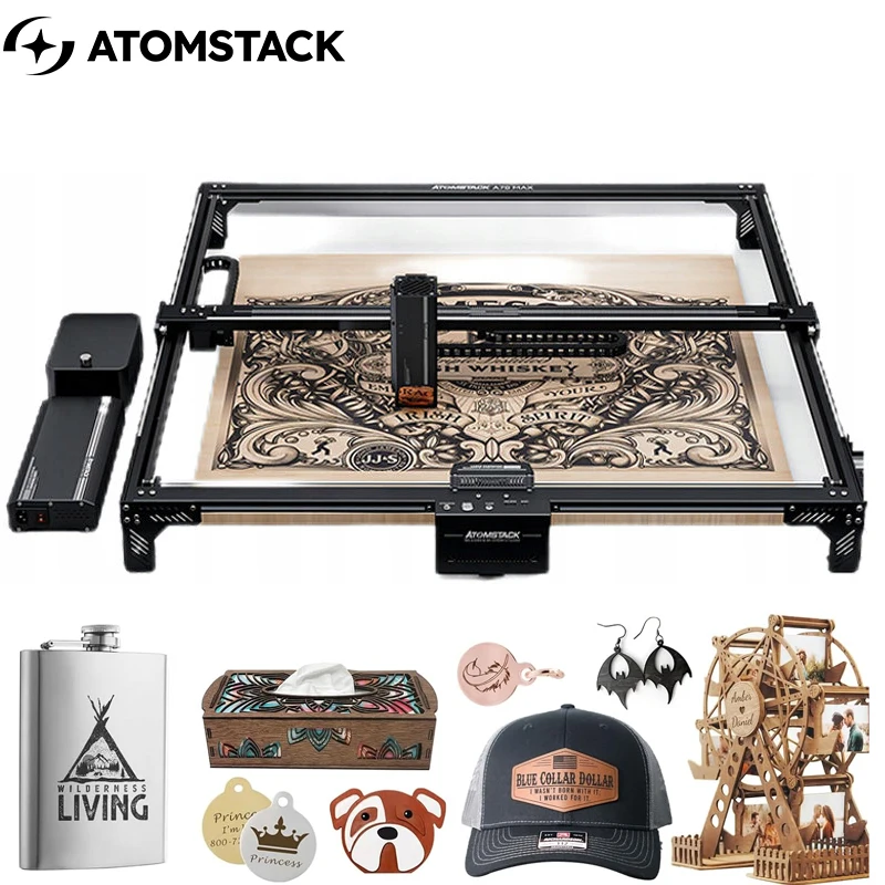 

Atomstack X70 A70Max 360W Cnc 850*800Mm Area Auto Focus With Air Assist Diy Gift Wood Mdf Metal Laser Engraving Cutting Machine