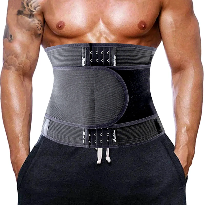 Men Waist Trainer Tummy Trimmer Belt Workout Weight Loss Body Shaper Cincher Fat Compression Shapewear Fajas Colonbianas Girdles