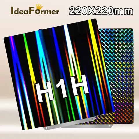 Placa de Construcción de Doble Cara 220x220mm, Base Calefactable H1H, Lámina Magnética PEI, Base de Carbono PEO PET para Anycubic Mega Pro Ultimaker Anet A8