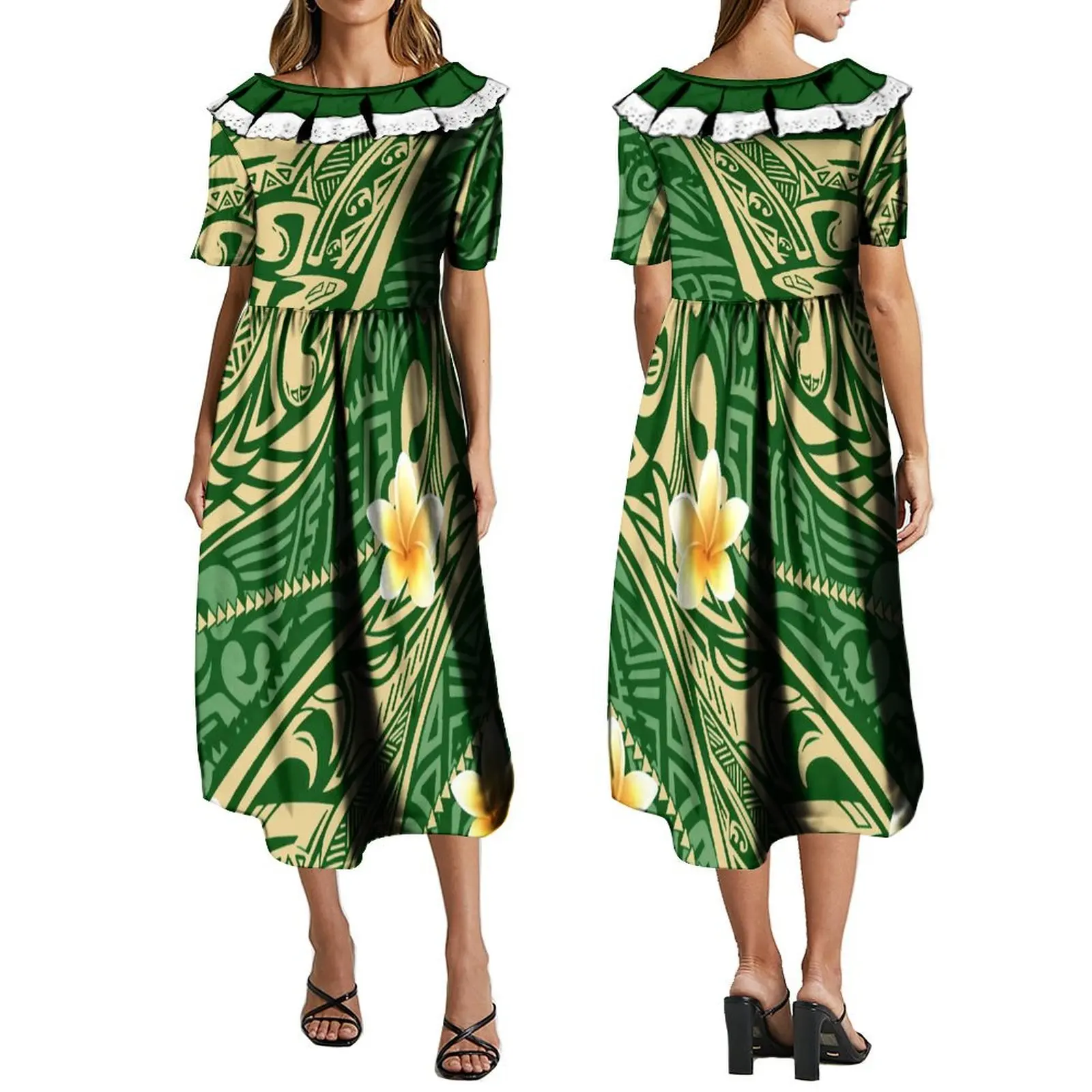 Polynesian High Quality Customized Women Dress MUMU Samoa Women Dress Exclusive Printed Pattern Designs