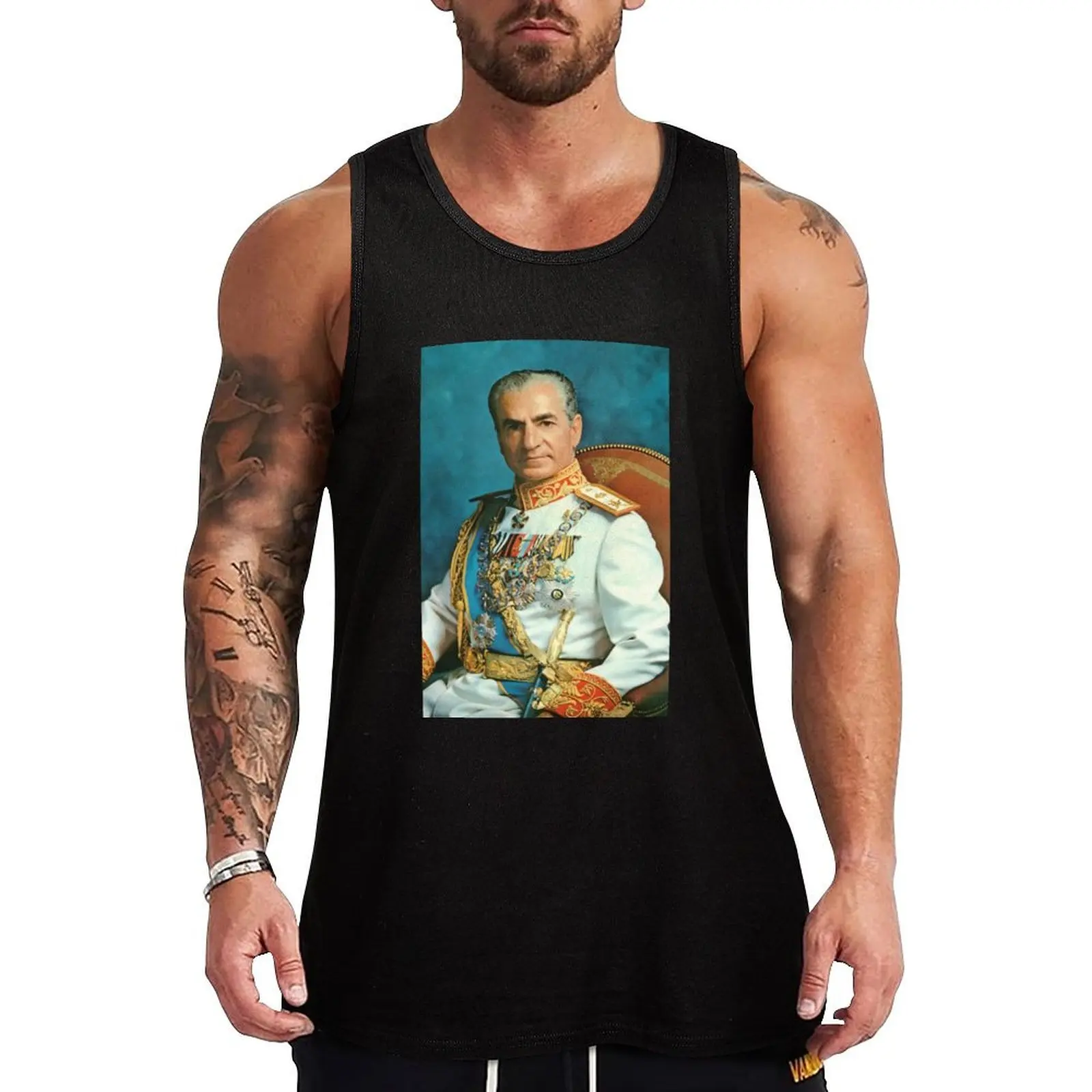 

Mohammad Reza Shah Of Iran Tank Top t-shirts man vest for men best selling products men clothes