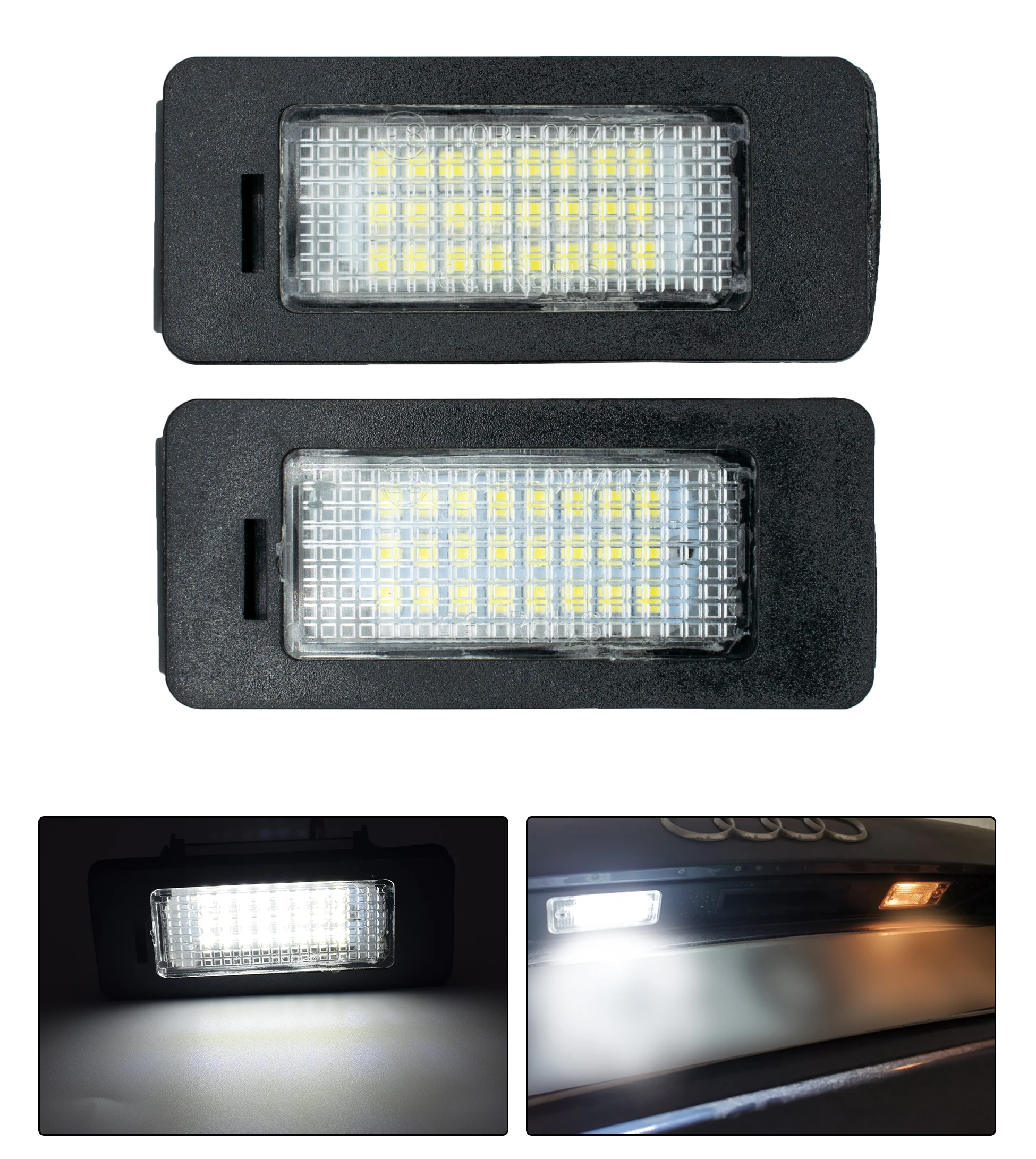 2Pcs Canbus Auto Light Led License Plate Light Tail Light Fit for Audi A1 A4 B8 4D 5D A5 S5 2D 5D A6 S6 For VW Golf Passat