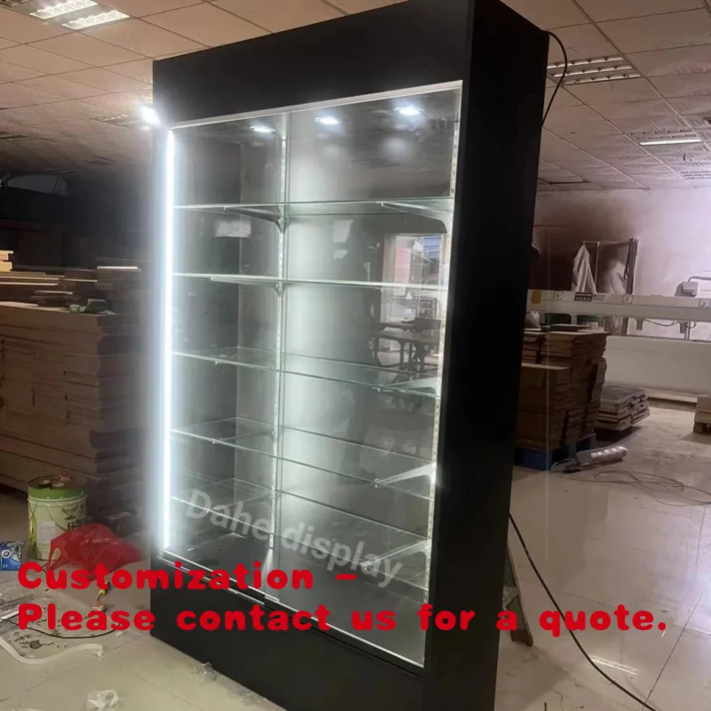 

Customize.Aluminum Temper Glass showcase Jewelry Display Toy &smoke Shop Display Makeup Display Counter Cosmetics show