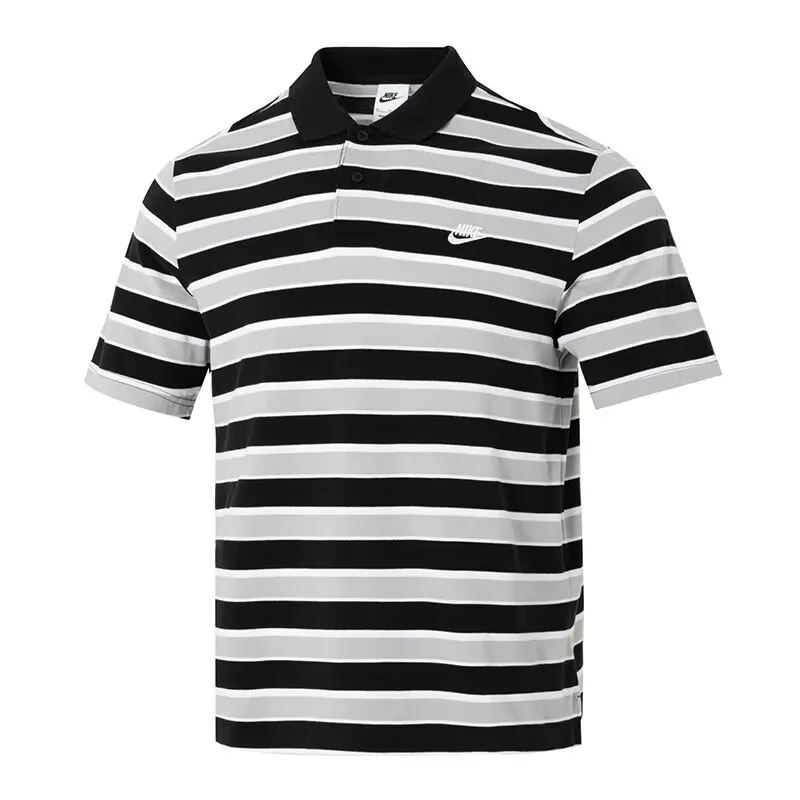 Original New Arrival NIKE AS M NK CLUB STRIPE POLO Men's POLO shirt short sleeve Sportswear