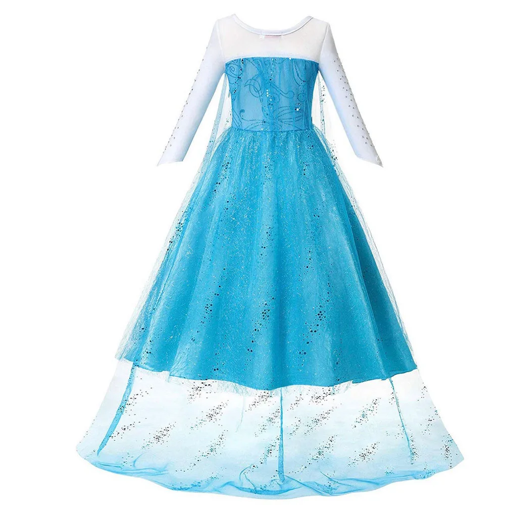 Elsa Dresses For Girls Clothes Kids Cosplay Anna Princess Dress Snow Queen Vestido Children's Costumes Birthday Party Rapunzel