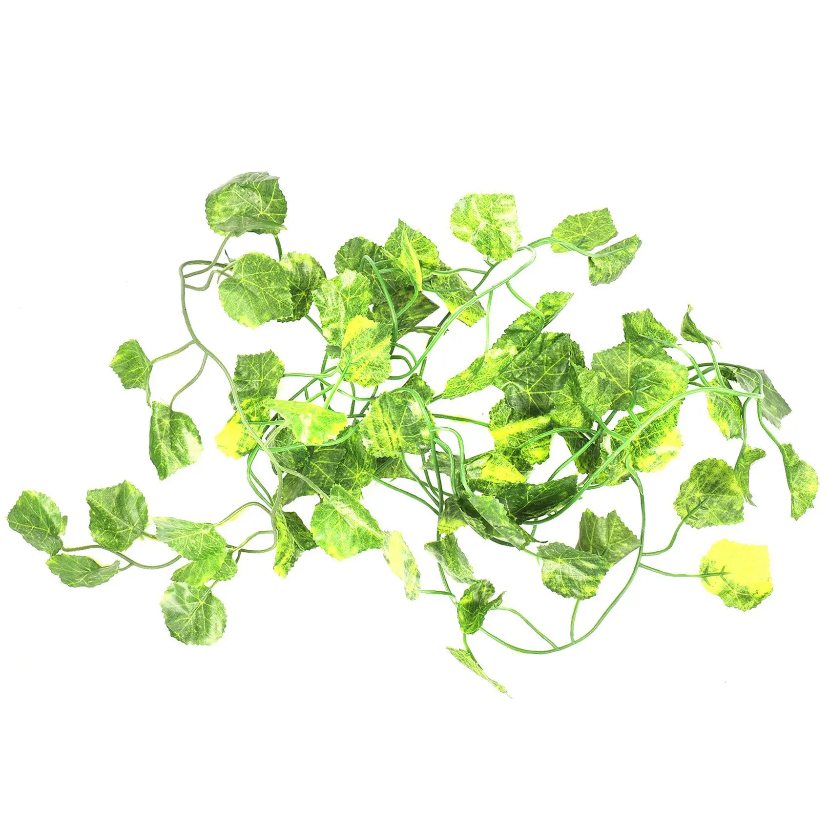 LICE-2 Pz 2 M Lungo Piante Artificiali Foglie di edera Verde Uva Artificiale Vite Falso Parthenocissus Foglie di Foglio Begonia