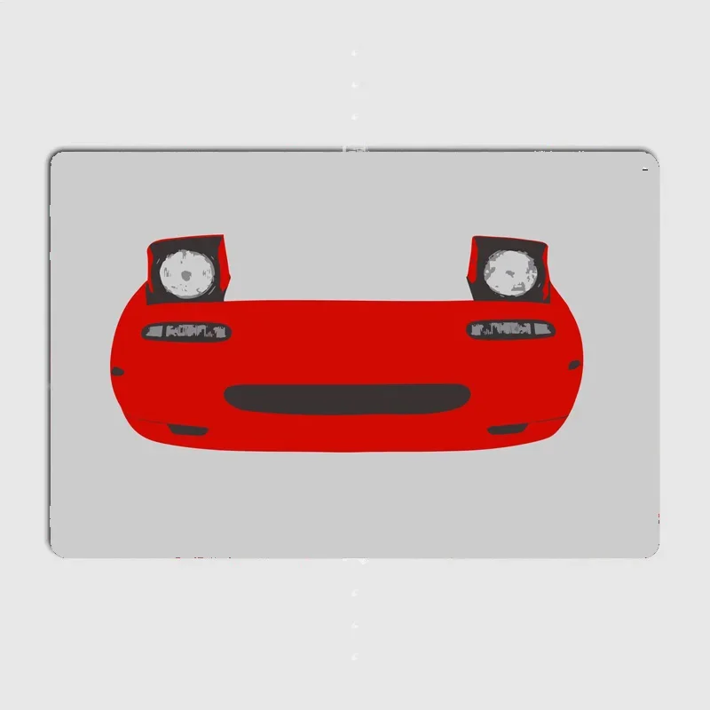 MX5 Miata With its Pop up Headlights Poster Metal Sign Posters Bar Custom Wall Decorations Room Decoration Interior Home Decor