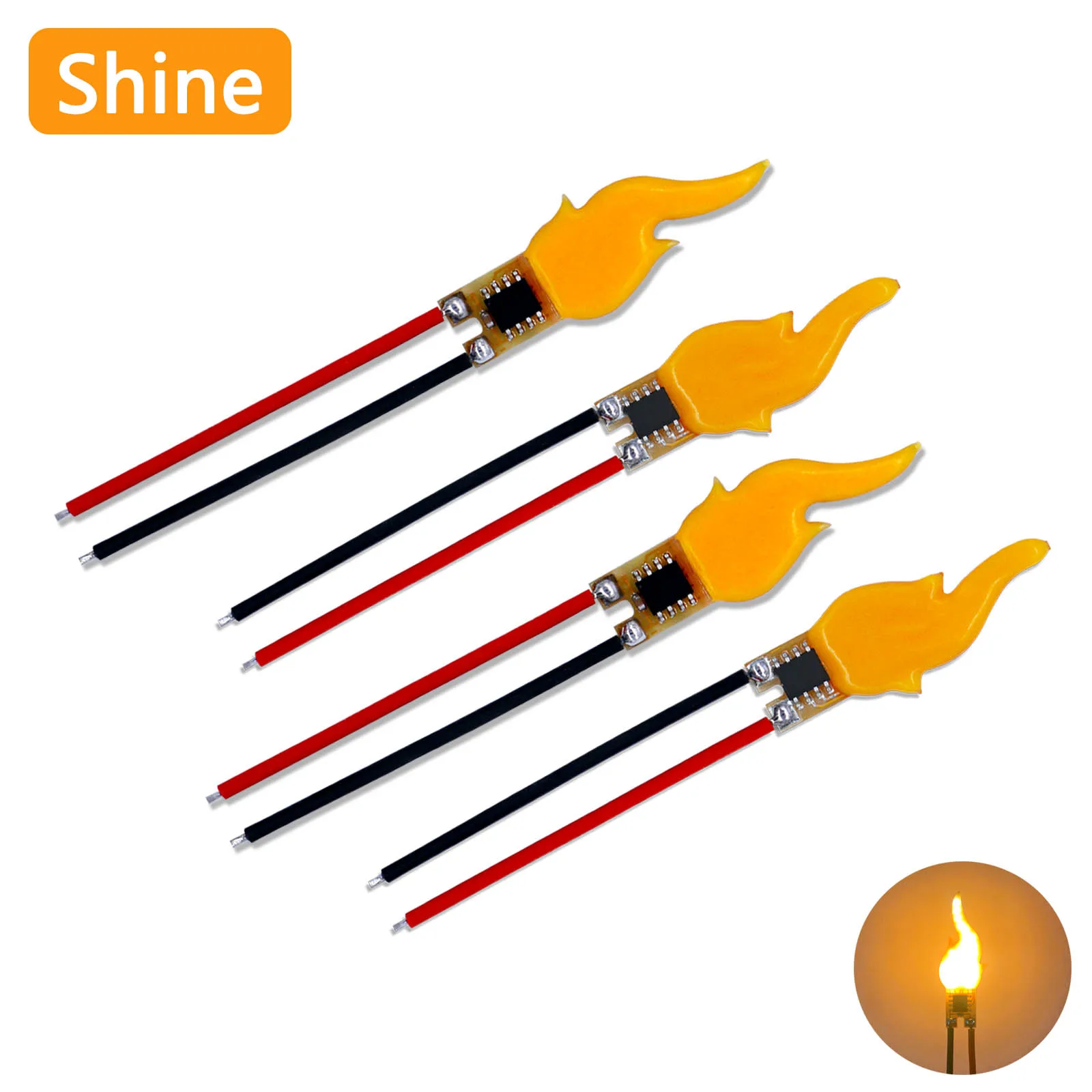 Cob LED Candle Flame Lamp DC3V 5V LED Strip Wire Welding Home Wedding Restaurant Decoration Lights Bulb Accessories