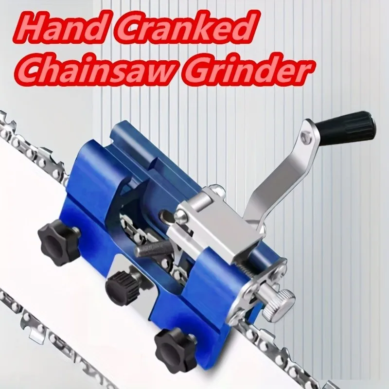 Manual Chainsaw Sharpener Kit – Adjustable Guide, Files for 0.325"/3/8" Pitch, Portable