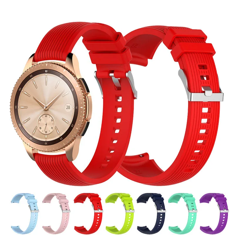 

20mm Silicone Watch Strap For Samsung Galaxy 42mm/Watch 3 41mm/Gear S2 Sport Band For Honor Magic 2/Huawei GT 2 42mm Wristband