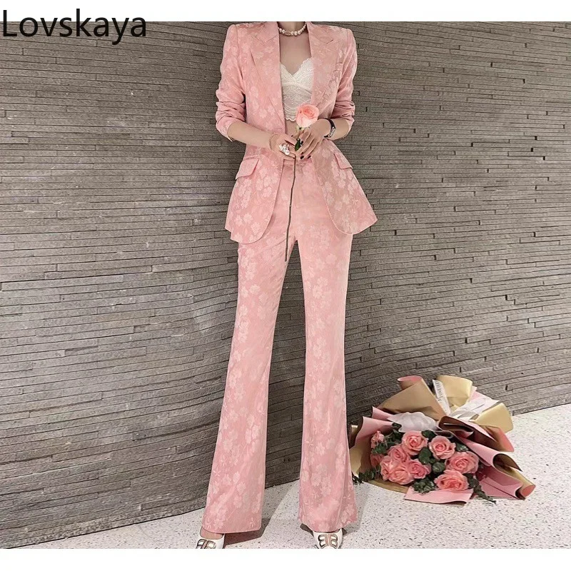 

Women's Explosive Street Fashion Two Piece Set, Jacquard Suit, Spring and Autumn, High Fashion, New