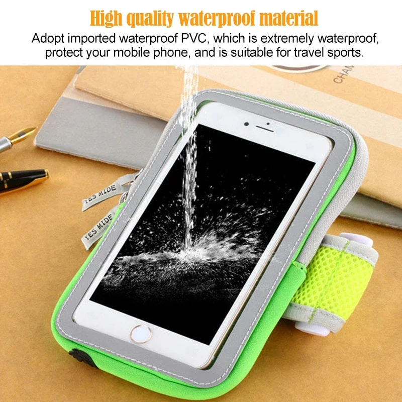 조깅을위한 휴대 전화 완장 용 스포츠 가방 Iphone 14 Pro Max 케이스 mp3/mp4 가방 휴대 전화 액세서리 여성 통기성