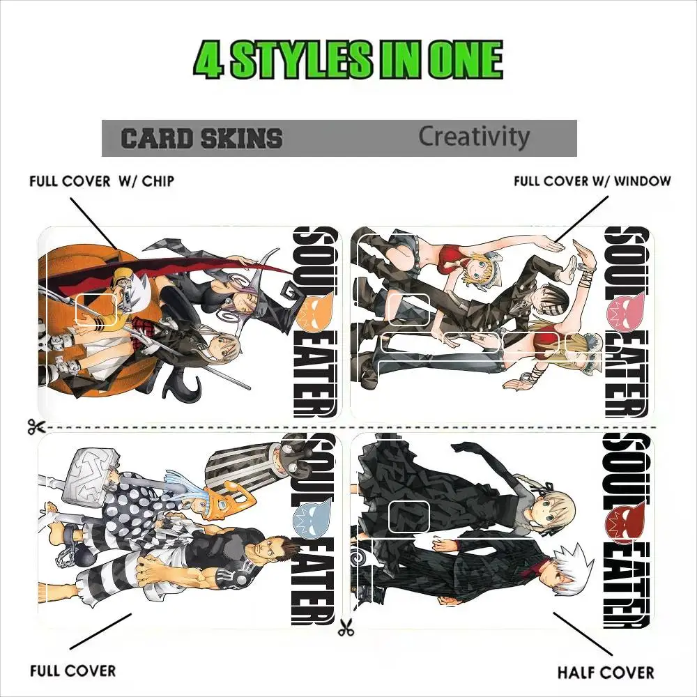 Soul eater Manga   Sticker Film Tape Skin for Credit Card Debit Card Cartoon Waterproof Stickers