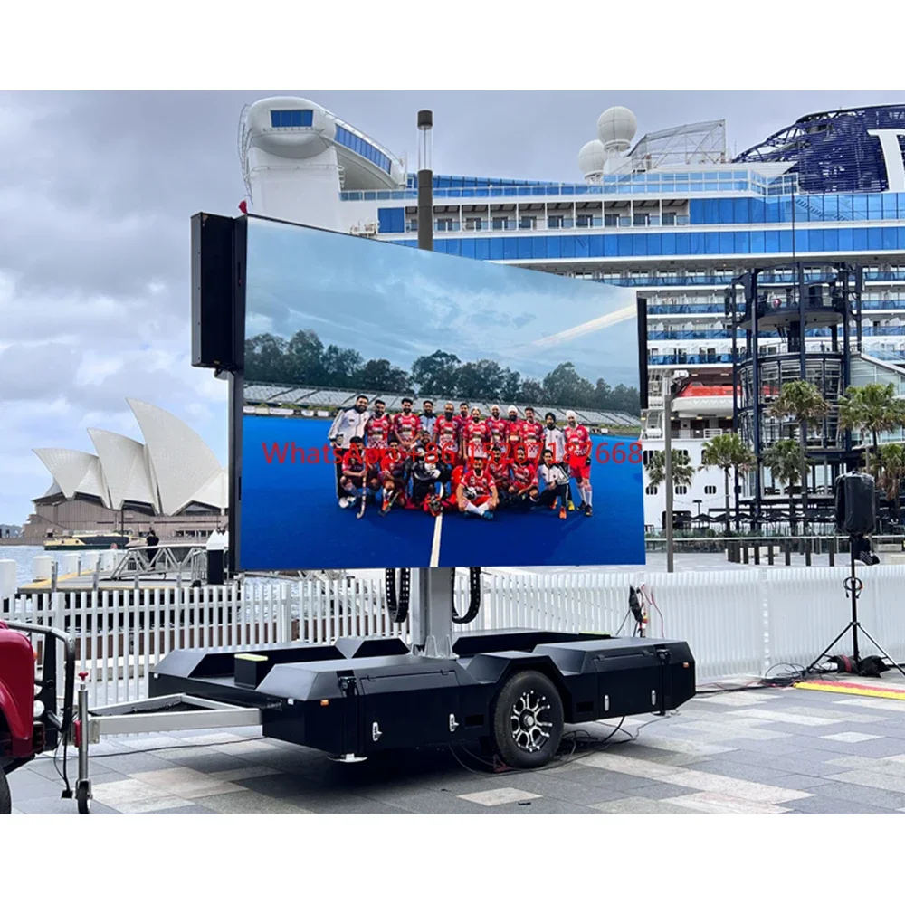 Outdoor led Trailer 3x2m 9.85 x 6.56 ft LED display screen with silent generator