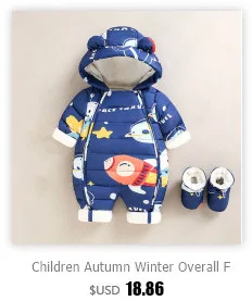 Winter Warm Down Jackets Boys Thicken Jumpsuit Parka Overalls Baby Toddler Girl Clothes Kids Snowsuit Children Clothing Set 2pcs