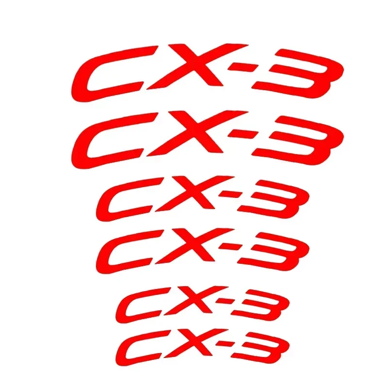6 قطعة لمازدا CX-3 CX3 شعار مقاوم للماء الفينيل سيارة الفرامل الفرجار ملصق الديكور شخصية عجلة الشارات اكسسوارات #6