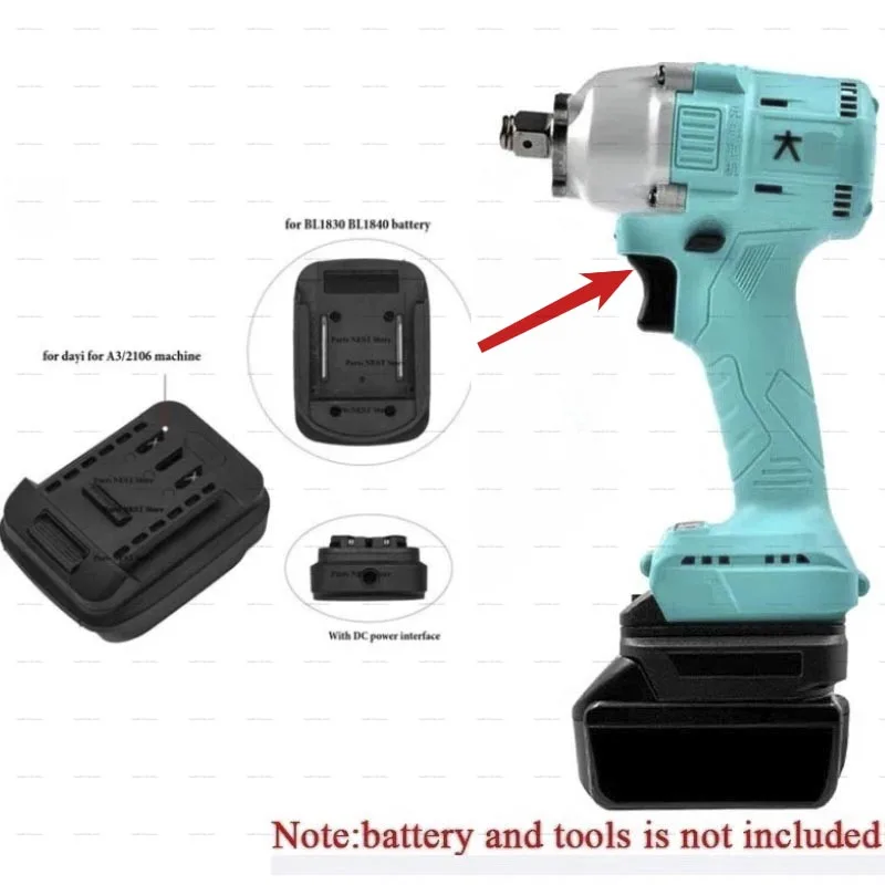 MTB18DYL Battery Adapter for Makita 18V Li-ion Battery To DaYi A3 2106 21V Cordless Power Tools Converter Connector 밧데리아답터