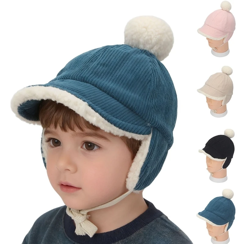 

Baby Winter Hat comfortable Ear Coverage Gentle Fabric Stretchy Design Comfortable Hold Machine Washable for Children 15UB