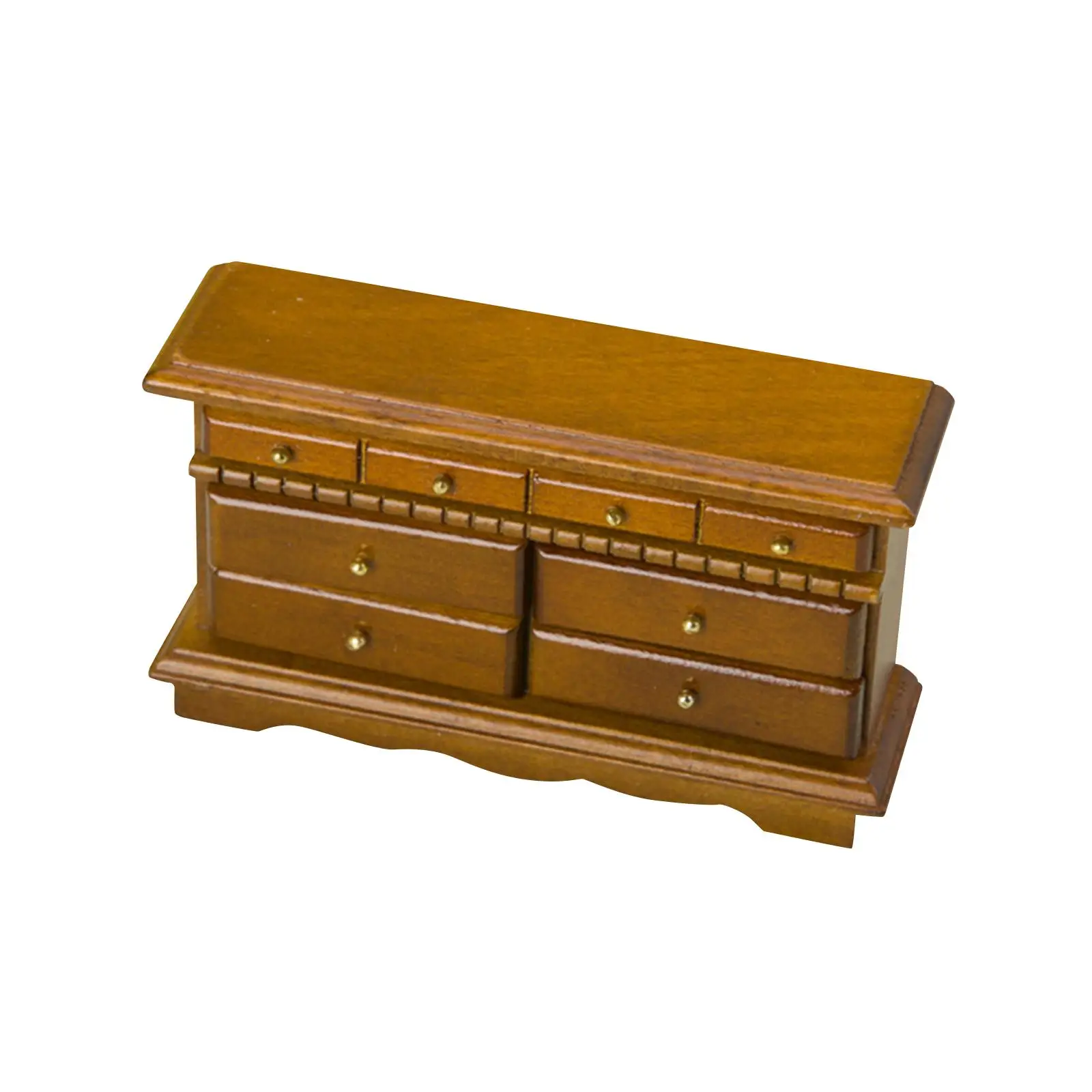 

1:12 Scale Dollhouse Mini TV Cabinet Vintage Model with Opening Drawers Pretend Play Accessory Bedroom Decoration DIY Scene