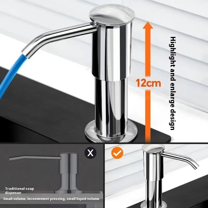 ZEXEF Dispenser Hand Cleaner Soap for Sink Accessories Kitchen Detergent Liquid Pump Tool Pressure Alcohol Bottle Articles