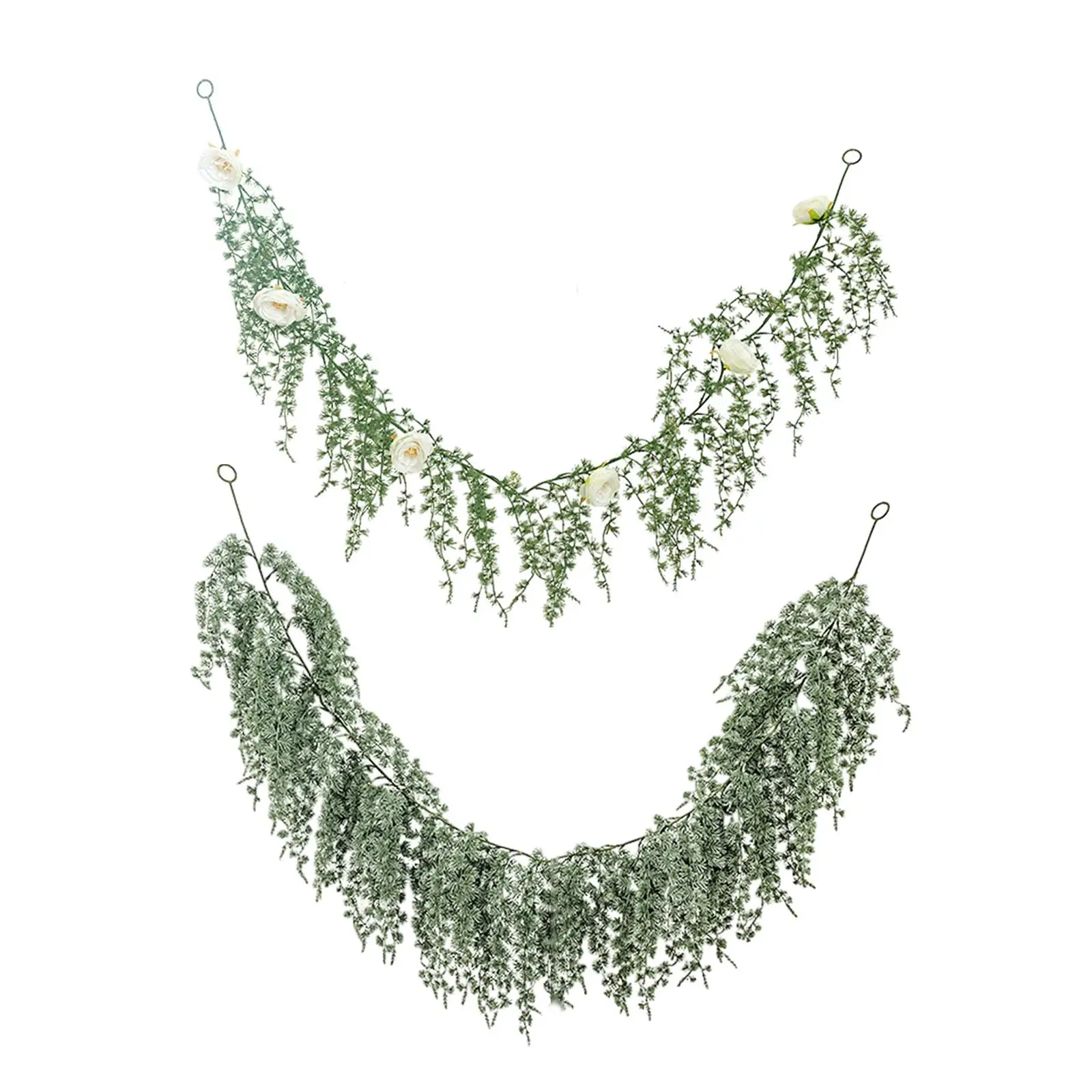 Artificial Vines Christmas Garland, Faux Garland Plants, Artificial Greenery Garland for Centerpiece Table Runner Mantel