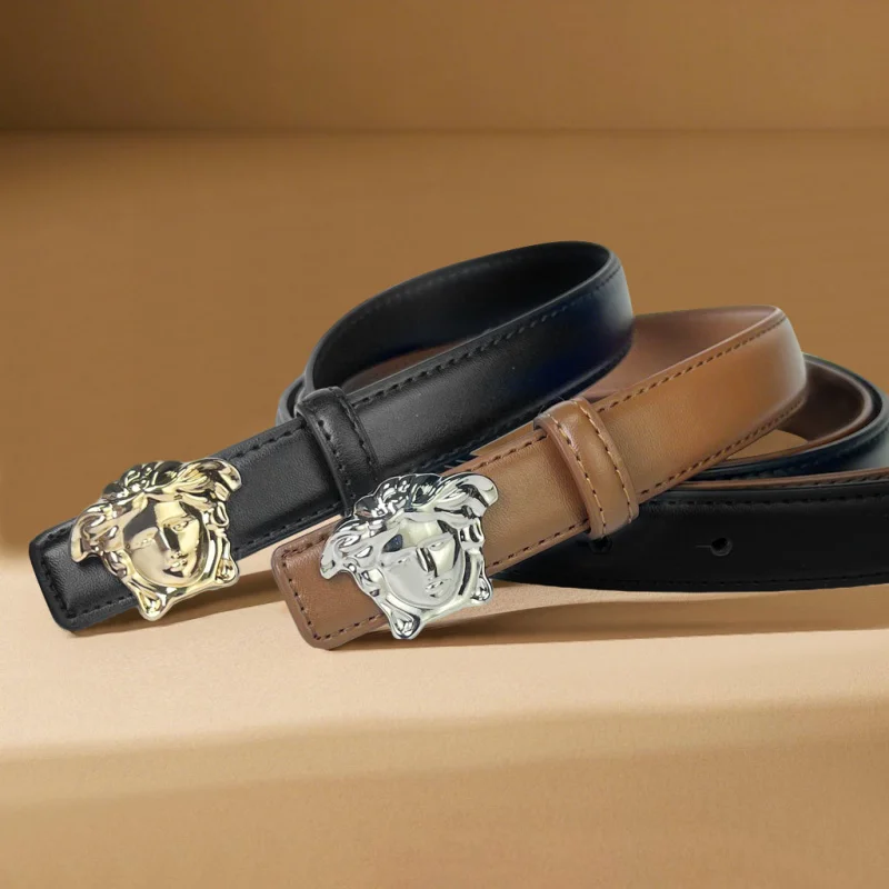 حزام جلد البقر الحقيقي GG للنساء مصمم فاخر للجنسين حزام رجالي أنيق حزام جينز حزام الخصر