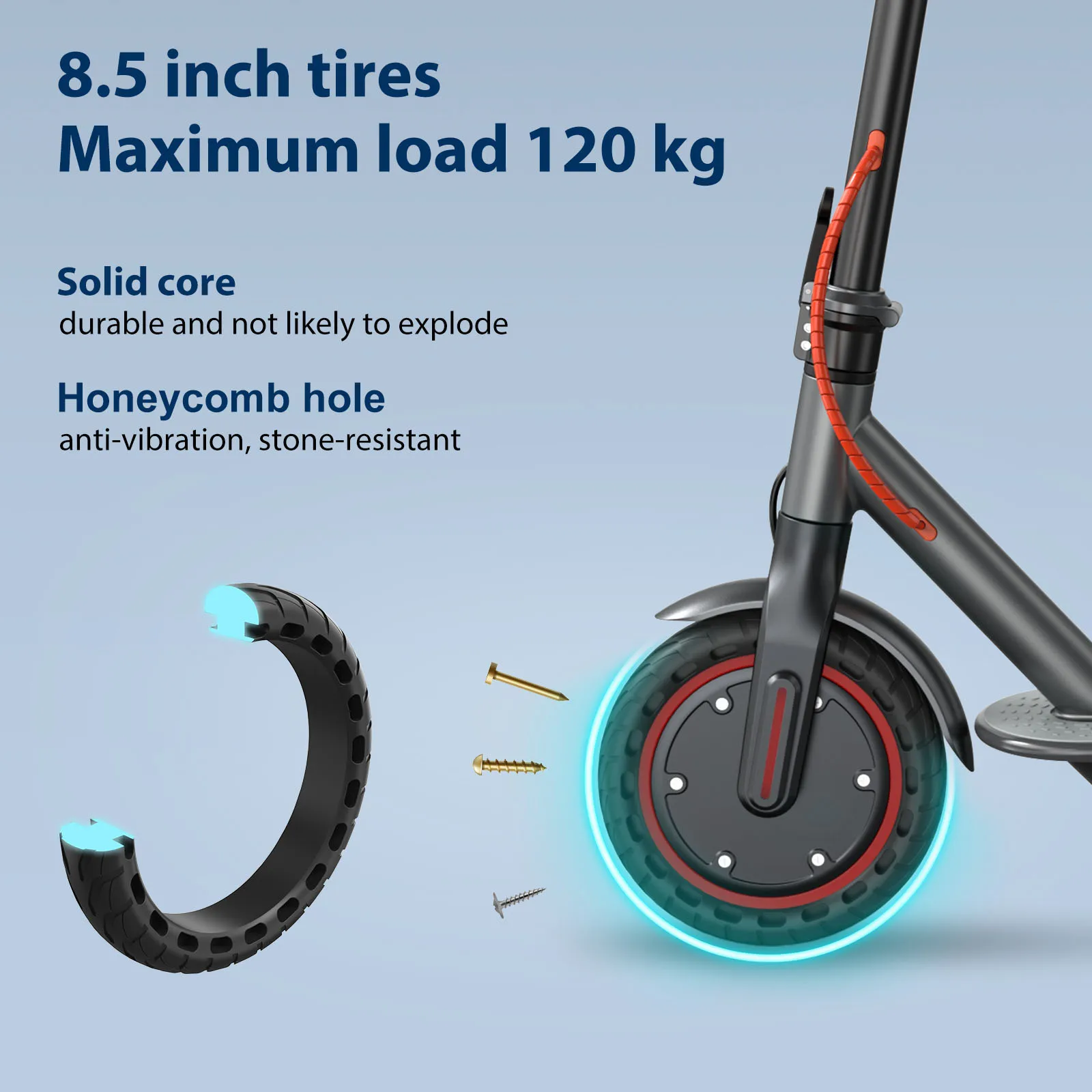 AOVOPRO 2026 Schneller Elektroroller für Erwachsene 35KM Reichweite Starke Steigfähigkeit Faltbarer Elektroroller 8,5 Zoll Smart E-Scooter – Detail 5