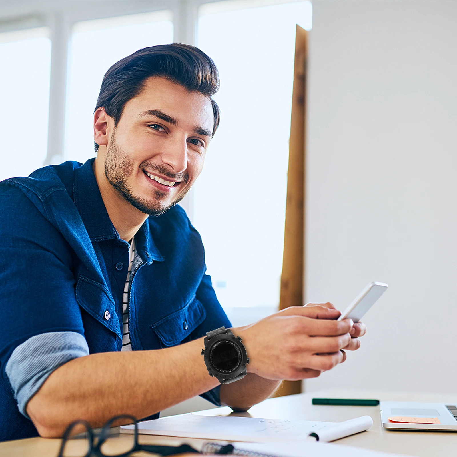 Digital Kids Steel Waterproof Student Waterproof Students Watch Electronic Watch Quartz Timepiece Gift