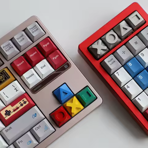 Tic Tac Toe Artisan Keycap Set Zinc Alloy Custom Personalized Keyboard Cap Cute KeyCap for Mechanical Keyboard Accessories Gifts