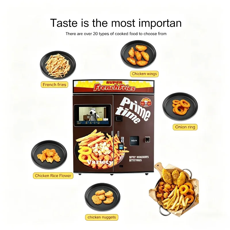 Custom French Fries Vending Machine Fully Automatic 35 Second French Fries Machine Automatic Potato Chips Vending Machine