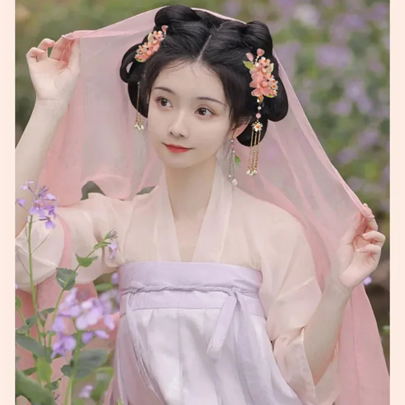 Chinese Hanfu Hair Accessories Set Vintage Wedding Headpiece For Women Long Tassel Pearl Hair Clip Classic Hanfu Hair Jewelry
