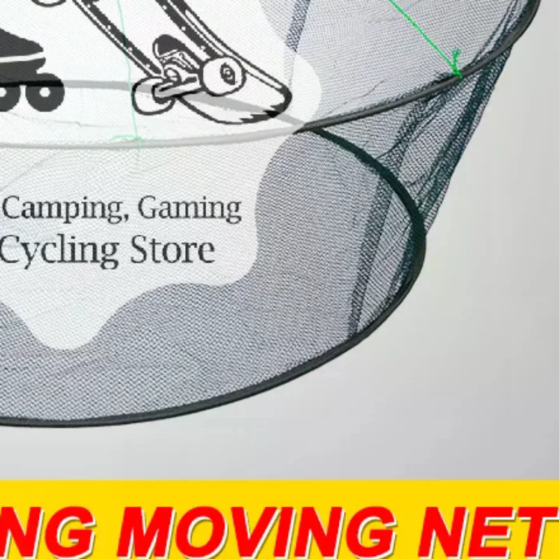 80CM Loose Mouth Folding Drop Fishing Net Shrimp Catcher Tank Casting Network Fish Eels Trap Cage Prawn Bait Crab Netting