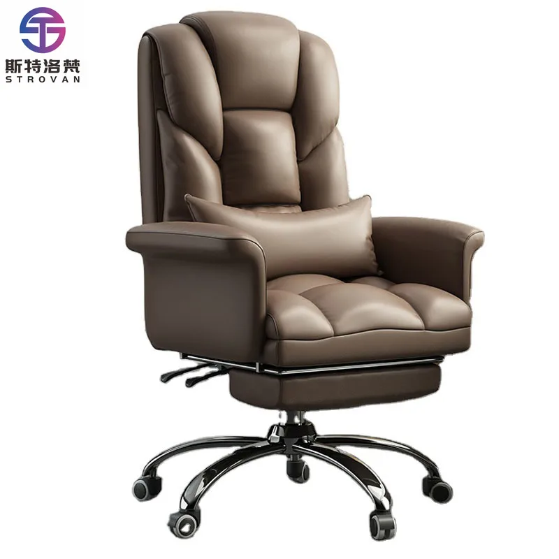 Mobili moderni Boss Manager di lusso Sedie da ufficio ergonomiche girevoli reclinabili direzionali in pelle PU