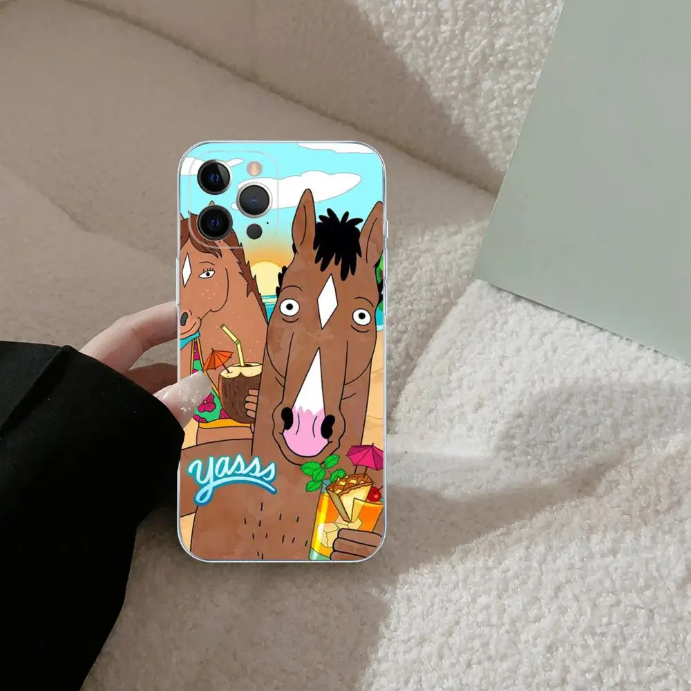 B-BoJack H-Horseman Phone Case For iPhone 15 14 13 12 Mini 11 Pro XS Max X XR SE 6 7 8 Plus Soft Silicone Cover