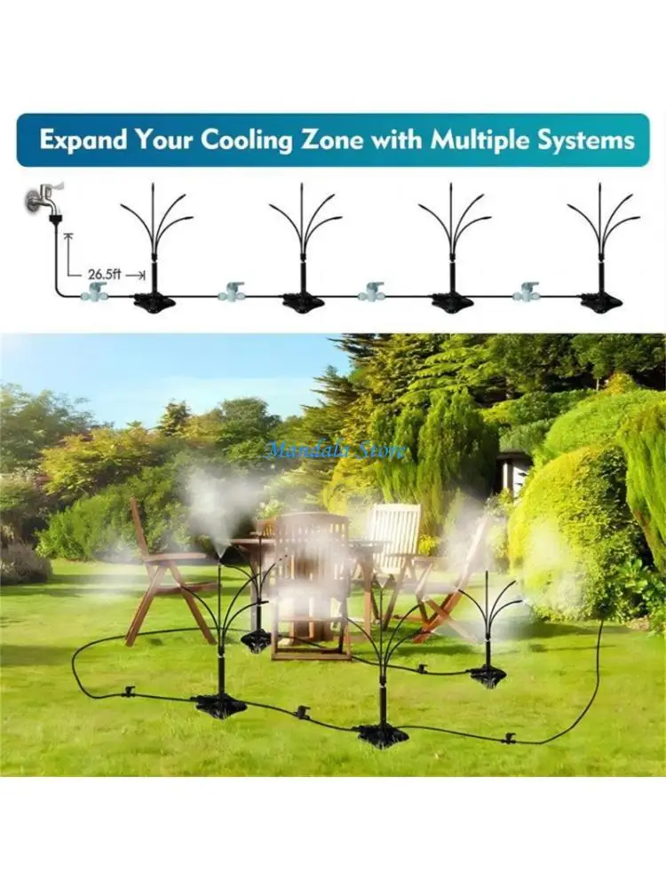 

U2JC Multiple Directional Outdoor Cooling Sprayer Brass Nozzle For Garden Terrace Use